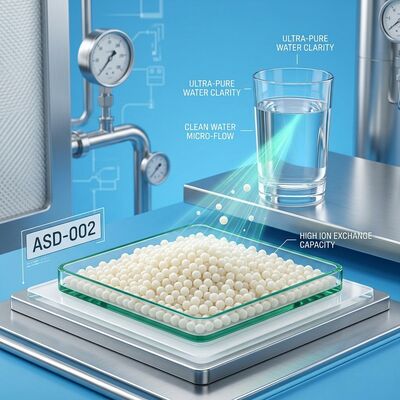 ASD-002 Sterke basis anionenwisselingsresin nitraten verwijdering medium 99,8% zuiverheid voor drinkwater planten