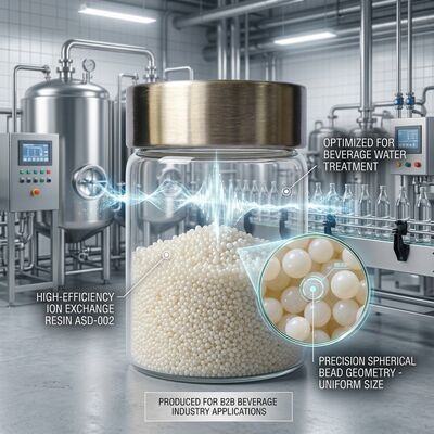 ASD-002 Anionenwisselhars 99,8% Zuiverheid Sterke Base Kralen voor Voedingsindustrie Proceswater Nitraatverwijdering